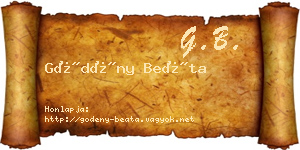 Gödény Beáta névjegykártya